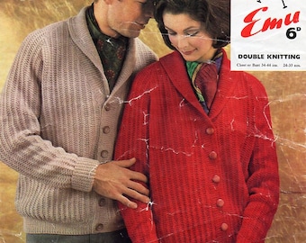 Vintage Womens Mens Shawl Collar 