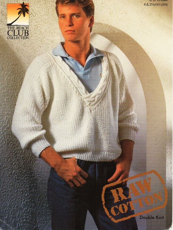 Mens Sweater Knitting Pattern Pdf Mens 