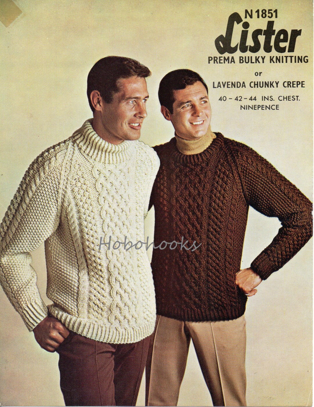 Mens Chunky Aran Sweater Knitting Pattern Pdf Mans Cable - Etsy