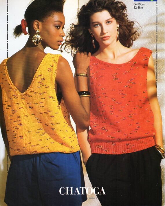 Ladies SUMMER TUNIC JUMPER button front KNITTING PATTERN Aran 34-38in pockets