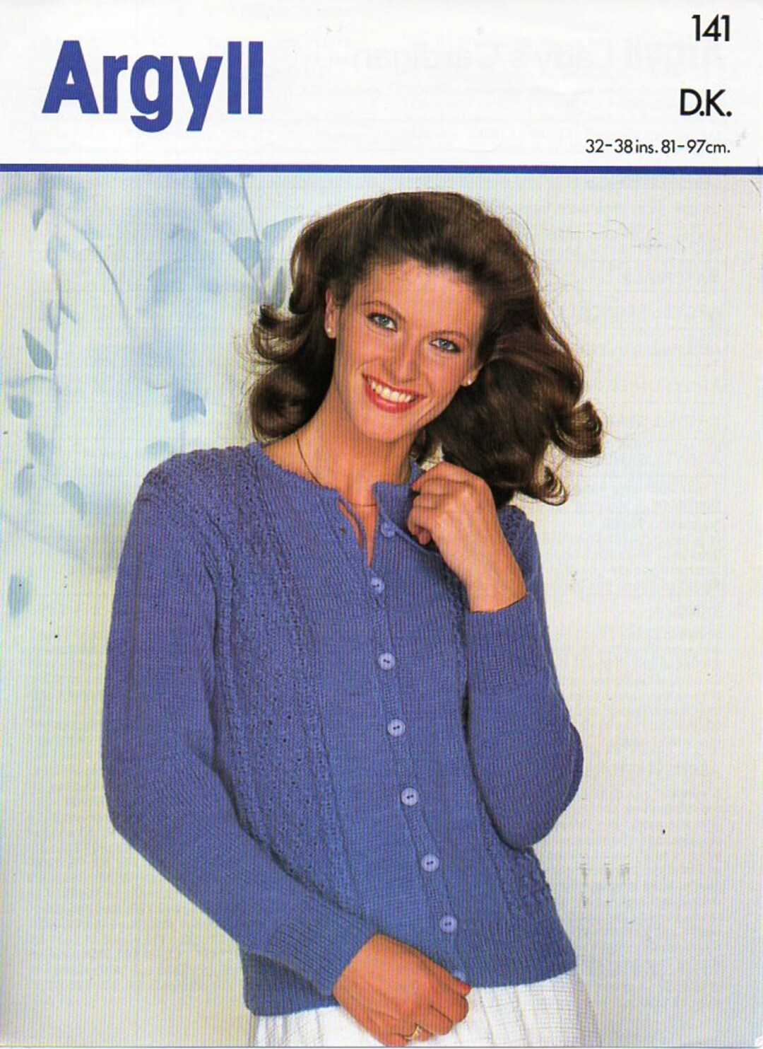 Ladies DK Cardigan Knitting Pattern Pdf Womens Button Through Pattern