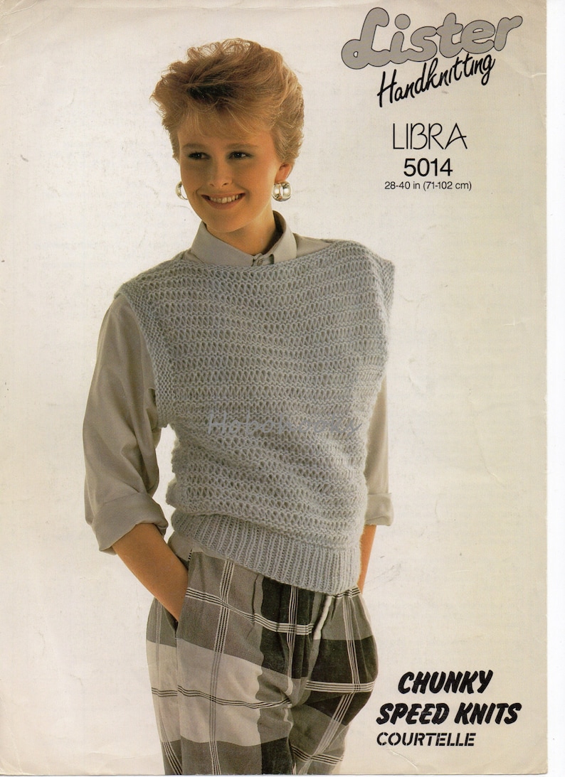 Womens Chunky Slipover Knitting Pattern Pdf Ladies Slash Neck Etsy UK