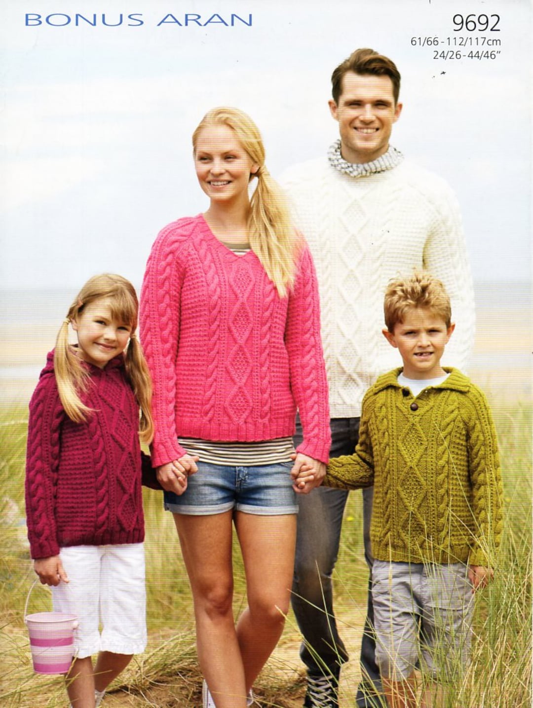 Aran Sweater Knitting Pattern Pdf Womens Mens Childrens Cable Jumper ...
