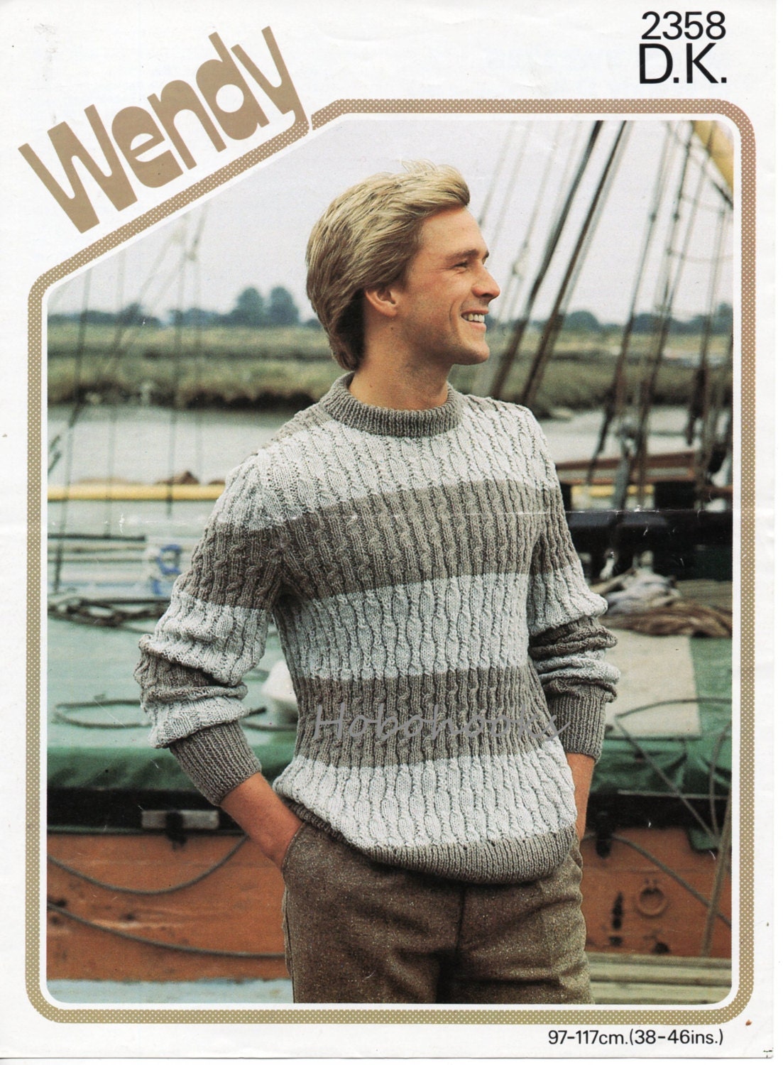 Mens Sweater Knitting Pattern Pdf Crew 