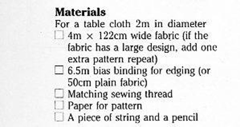 circular table cloth sewing pattern PDF tutorial instructions to make round tablecloth pdf instant download image 2