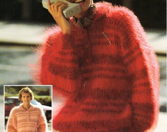 Mohair Knitting Pattern - PDF Pattern Download for Easy Quick Knit