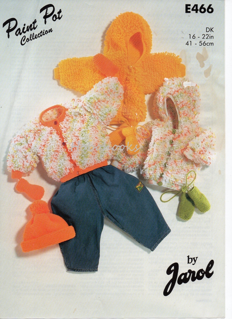 Baby loopy jackets knitting pattern pdf download loop stitch Etsy