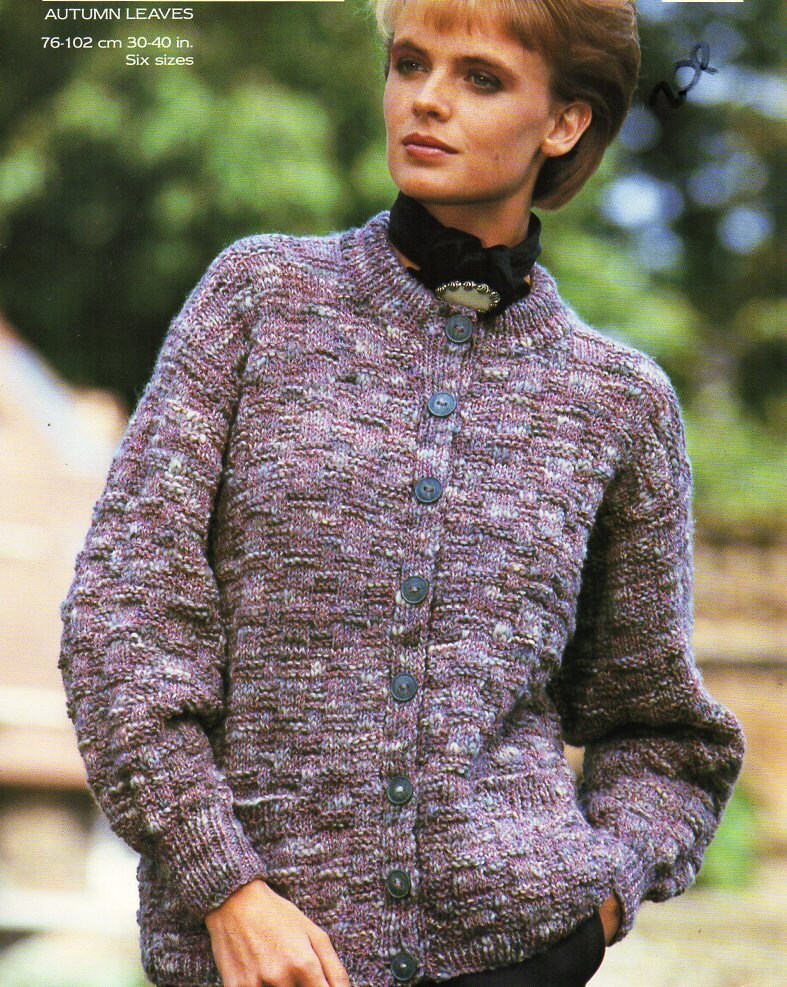 Womens cardigan knitting pattern PDF ladies textured jacket | Etsy