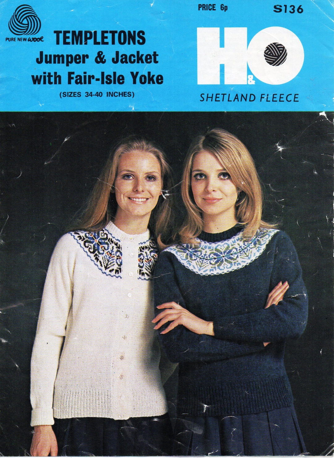 Womens Fair Isle Sweater & Cardigan Knitting Pattern 1970s Fair Isle ...