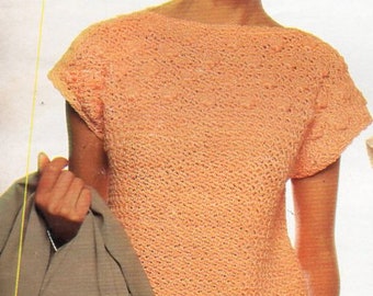 womens crochet top crochet pattern pdf ladies sleeveless crochet top 30-40" 4ply fingering pdf instant download
