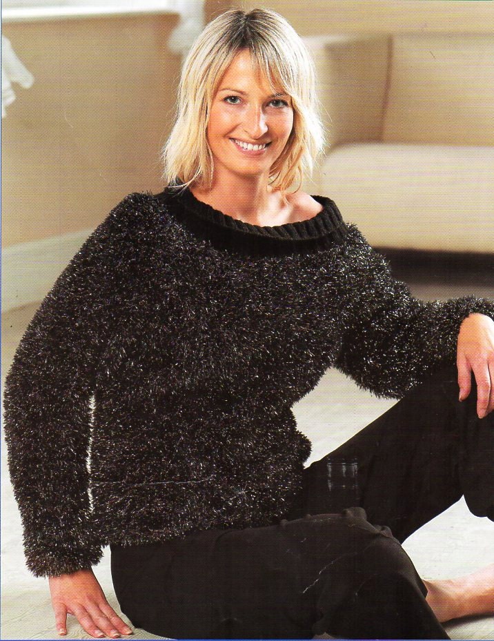 Fuzzy Soft Sweater Fluffy Elegant Pullover Eyelash Yarn Sweater Hand  Knitted Decofur Pullover by Supertanya 
