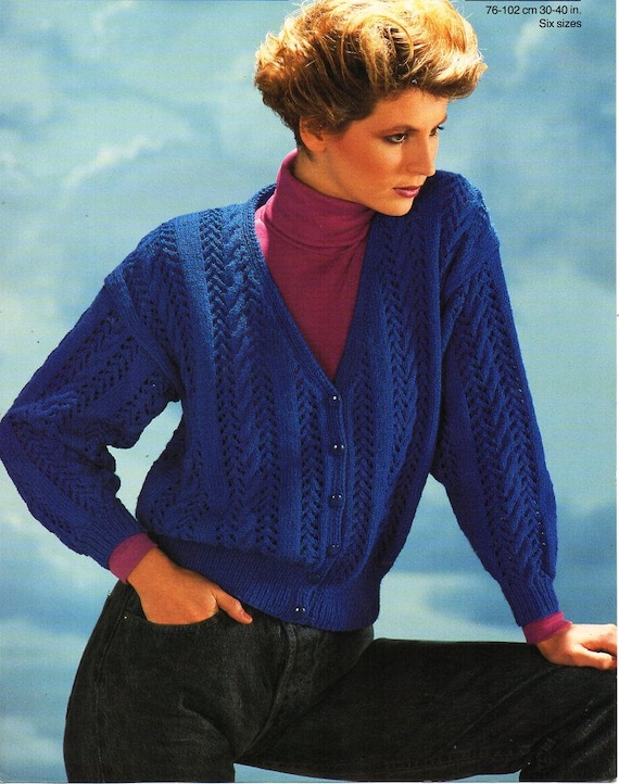 Womens Cardigan Knitting Pattern Pdf 