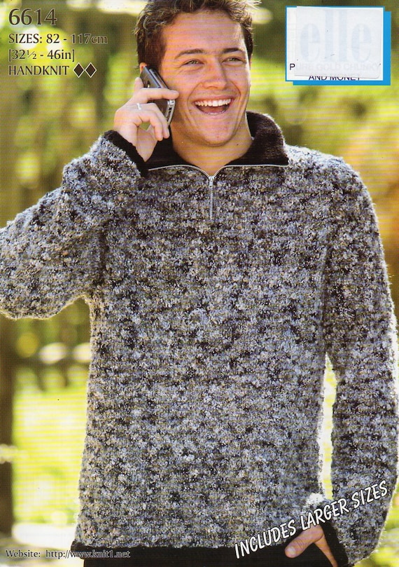 Mens pullover sweater knitting cheap pattern