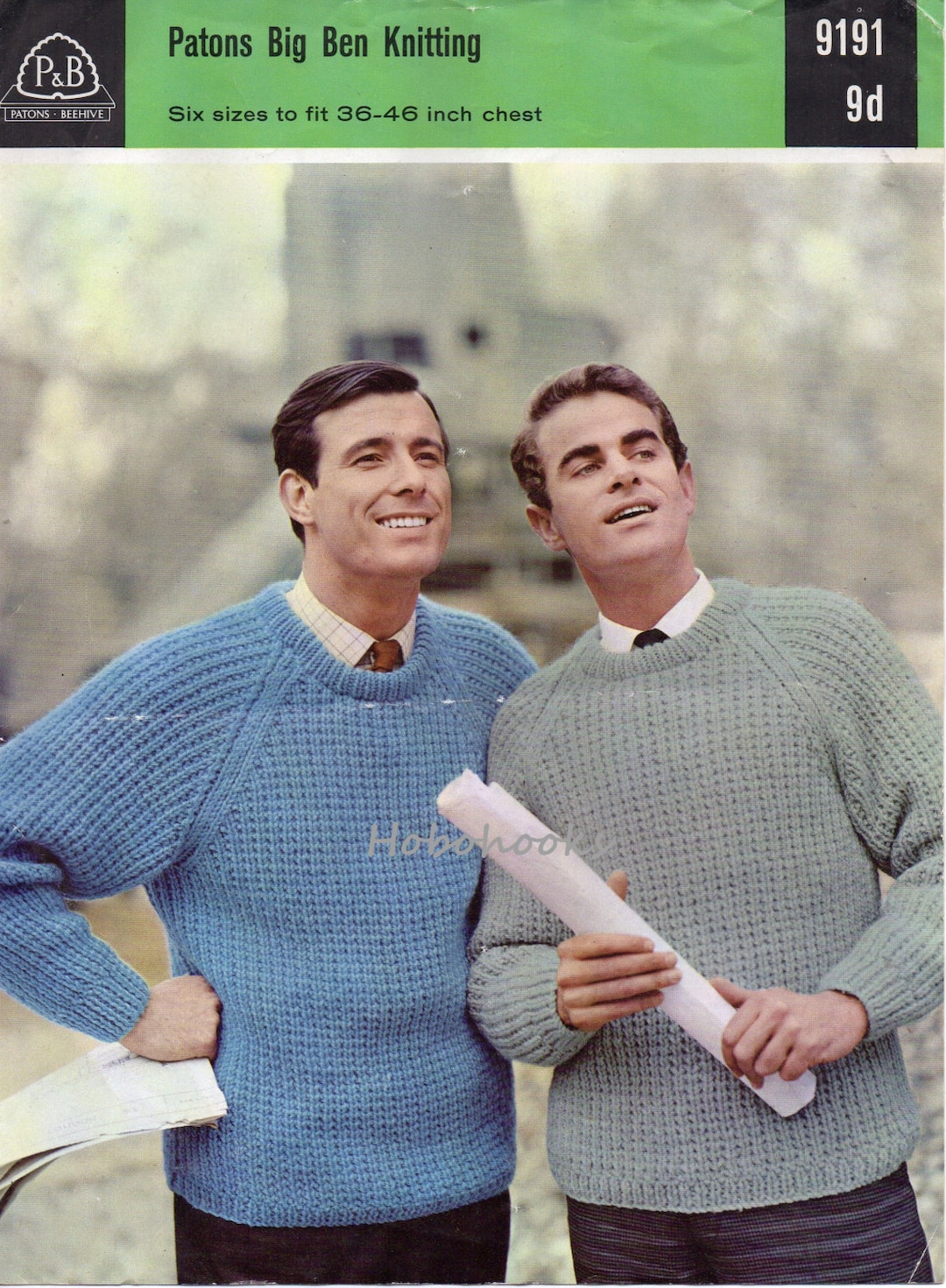 Vintage Mens Rib Sweater Knitting Pattern Pdf Mens Ribbed Jumper 3646