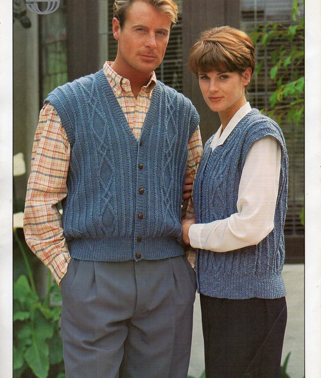 Womens Mens Cable Waistcoat Knitting Pattern Pdf Ladies V Neck Cable ...