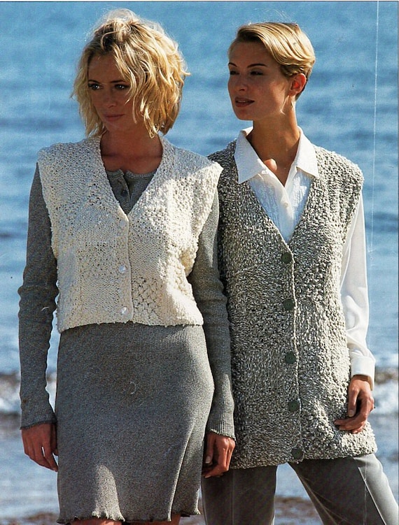 Ladies on sale knitted waistcoats