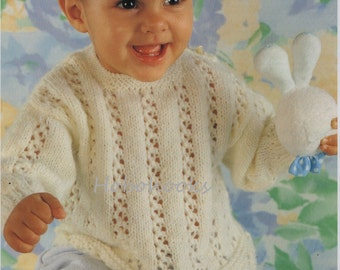 baby sweater knitting pattern toddler sweater pattern baby jumper newborn pattern 16-22 inch DK baby knitting pattern pdf instant download