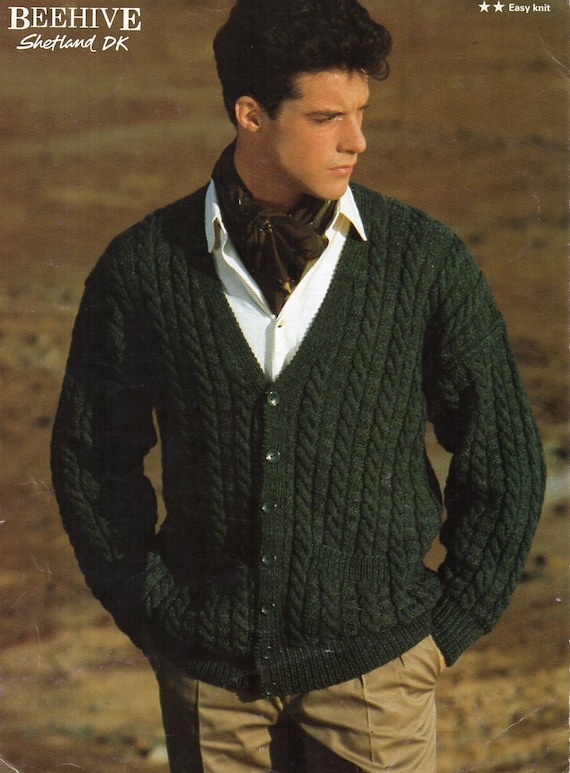 Cable Easy Cardigan Knitting Patterns Raglan Cardigan Dk Cardigan - Main Image