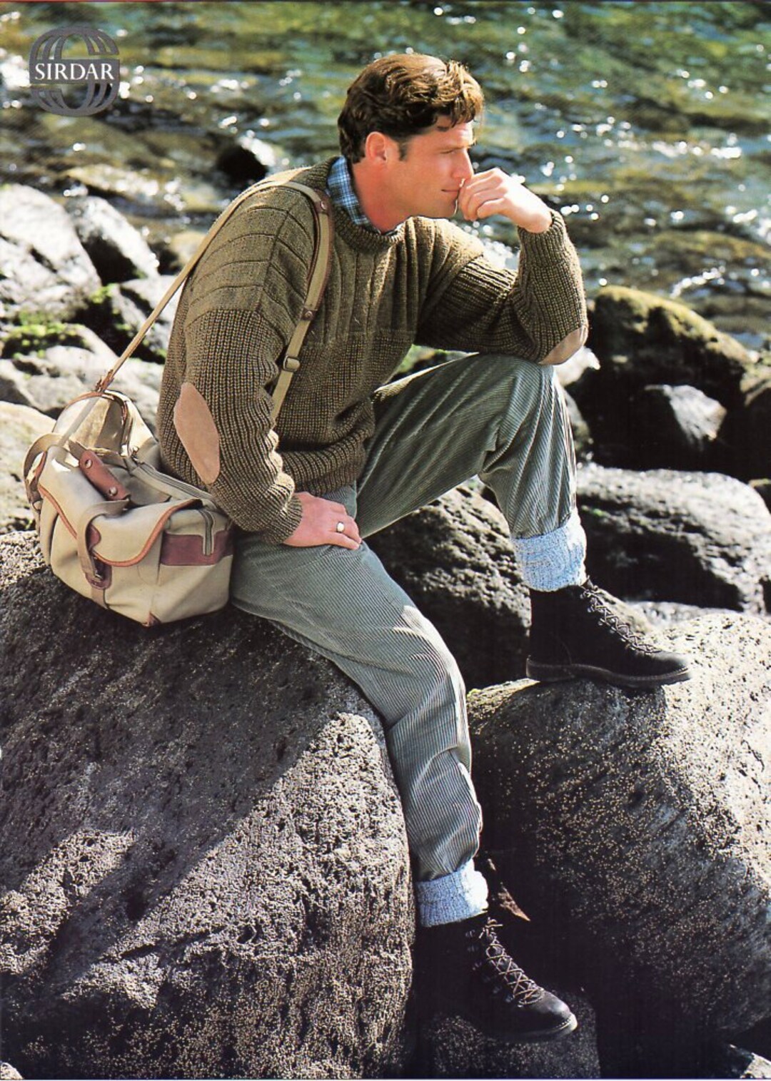 Mens Fishermans Rib Sweater Knitting Pattern Pdf Ribbed Jumper Etsy UK