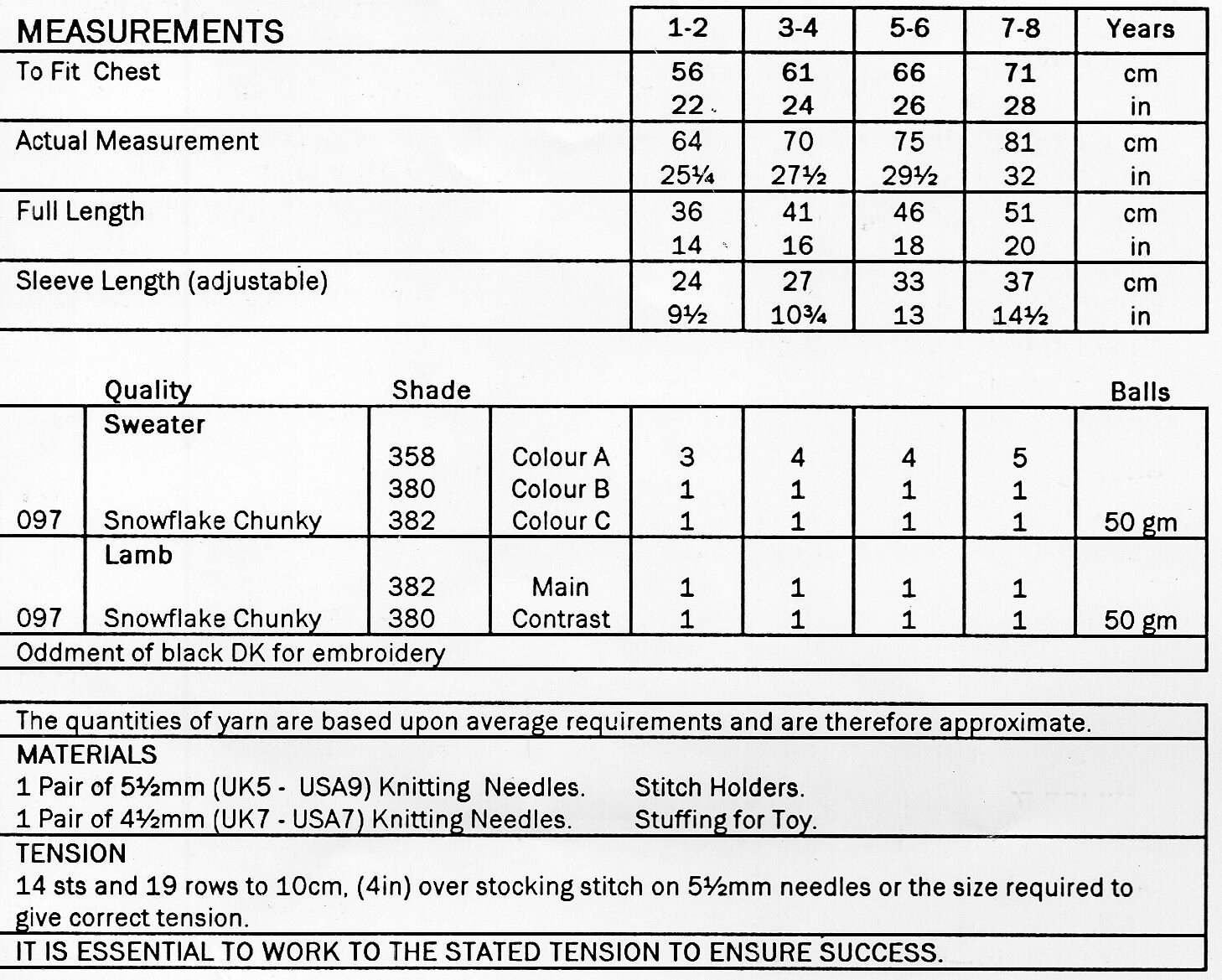Childrens sheep sweater knitting pattern pdf chenille lamb Etsy