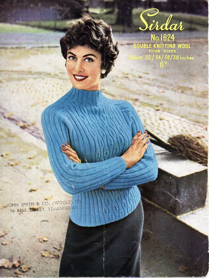 Vintage Womens Sweater Knitting Pattern 