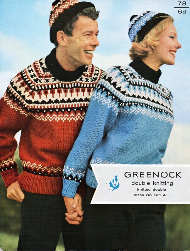 Vintage Womens Mens Fair Isle Sweater 