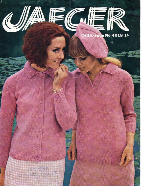 Vintage Womens Jacket Sweater Knitting Pattern Pdf Ladies Cardigan