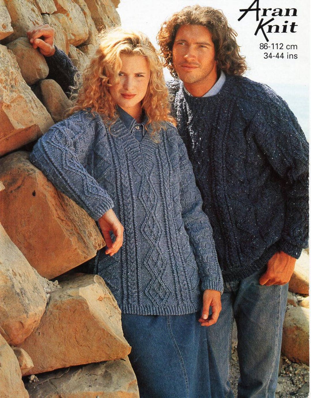 Womens Mens Aran Sweater Tunic Knitting Pattern Pdf Ladies - Etsy UK