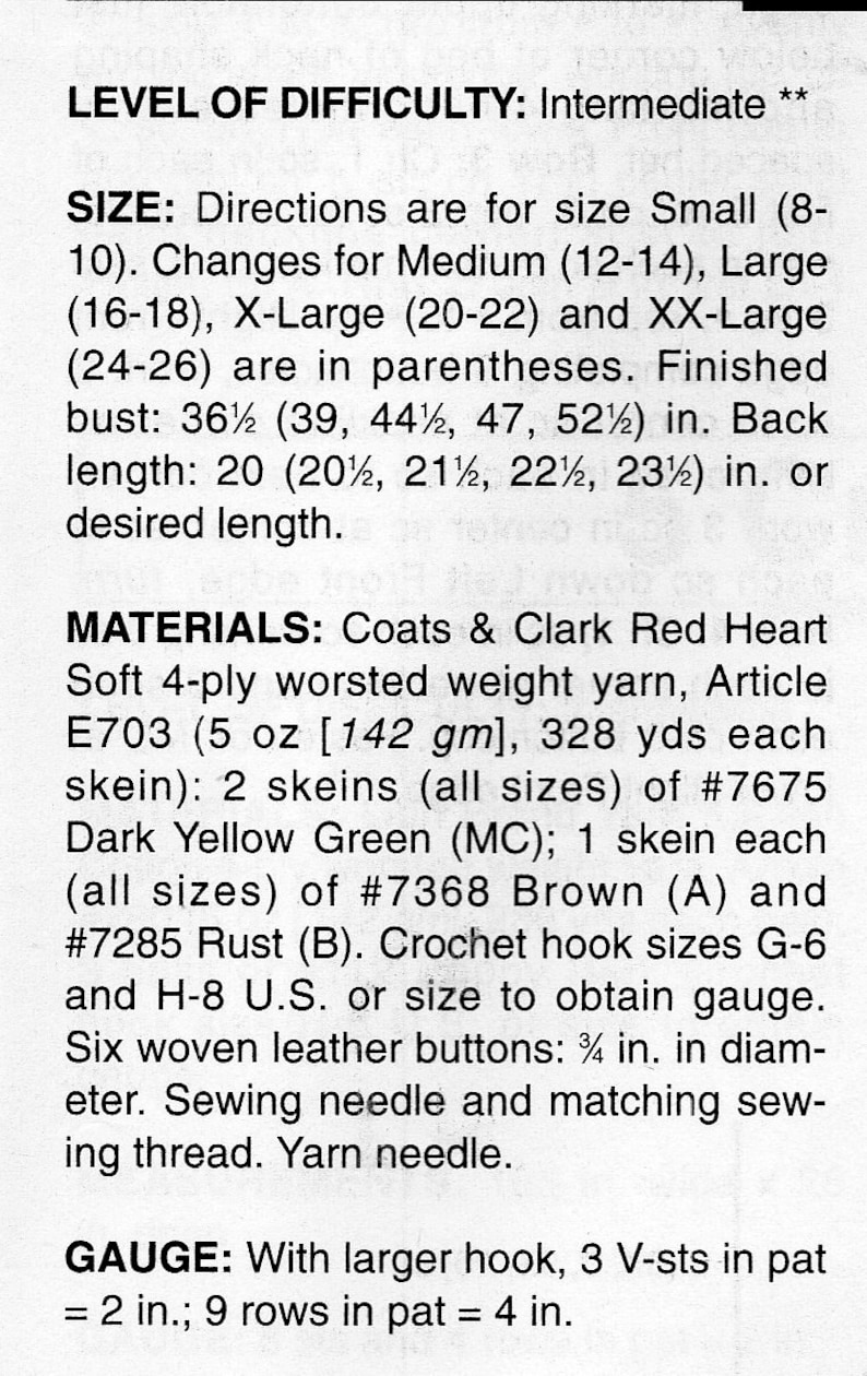womens crochet waistcoat crochet pattern pdf ladies crochet vest striped larger sizes 36-52 inch Aran worsted 10ply pdf Instant download image 2