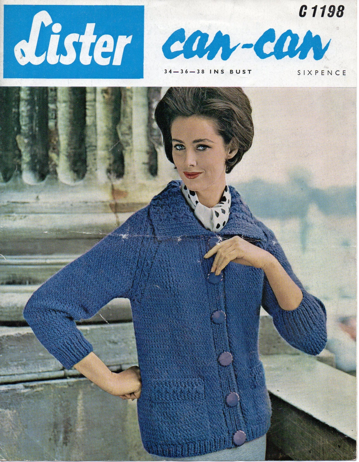 Vintage Womens Jacket Knitting Pattern Pdf Ladies Chunky Cardigan