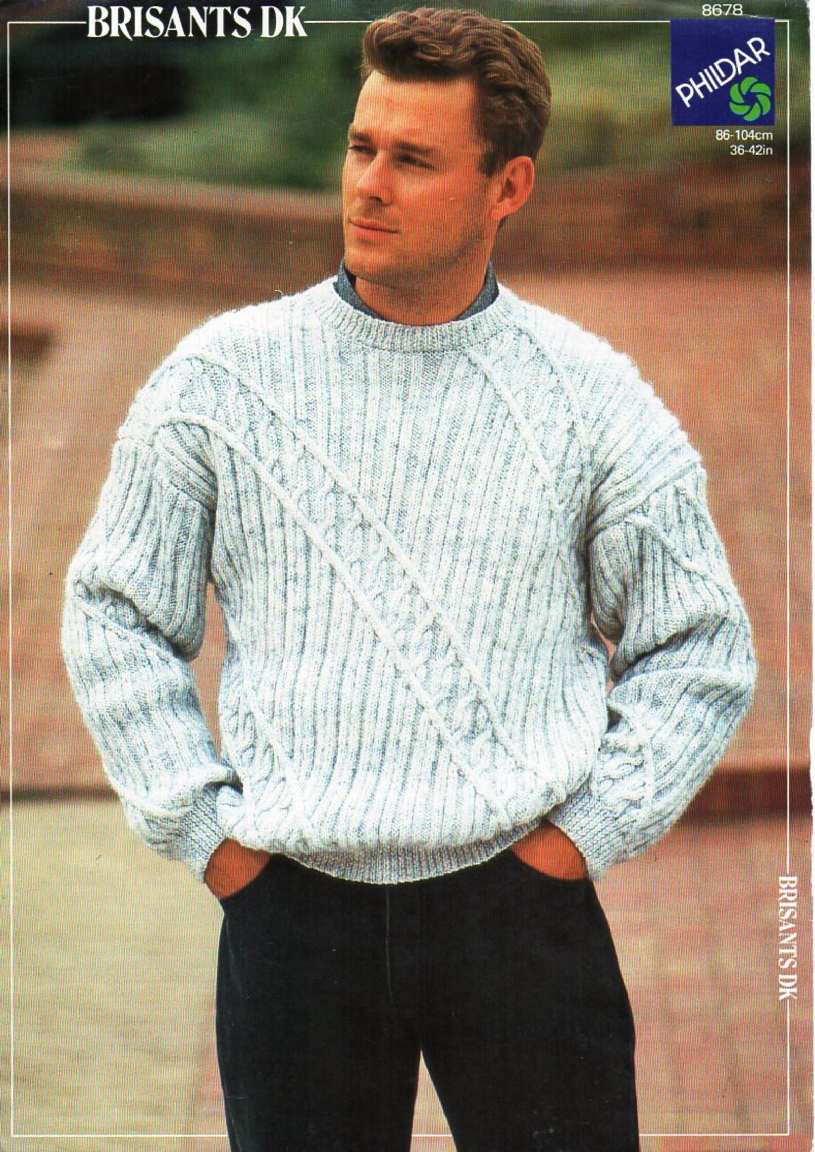 Mens Sweater Knitting Pattern PDF Mens Crew Neck Jumper Round | Etsy UK