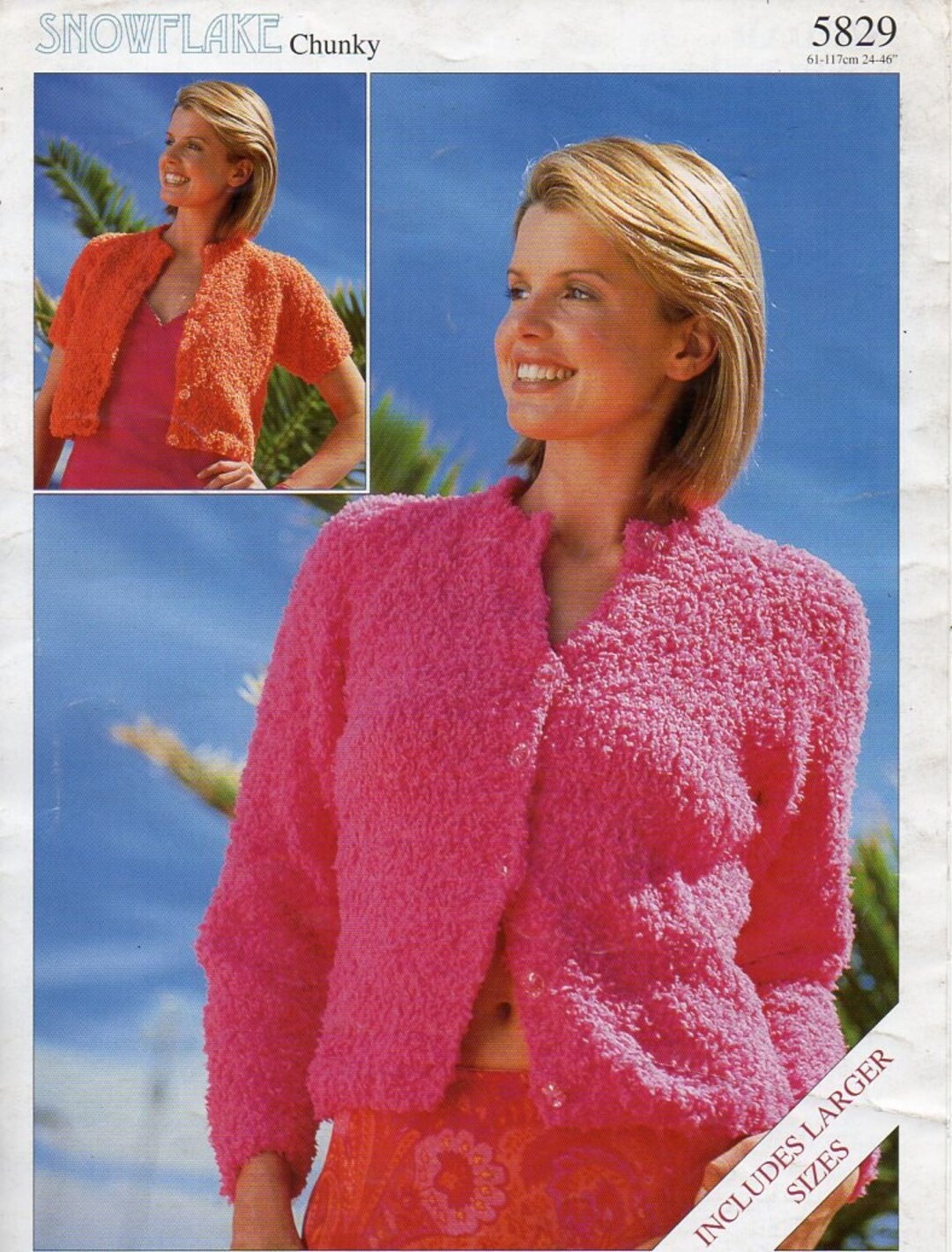 Womens Chenille Cardigan Knitting Pattern Pdf Ladies Short or Etsy UK