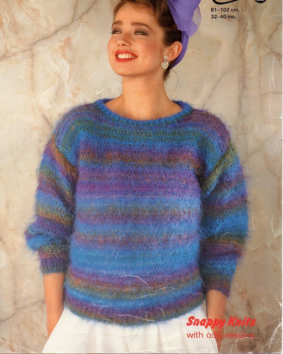 Womens Mohair Sweater Knitting Pattern Pdf Ladies Mohair Jumper 32-40 ...