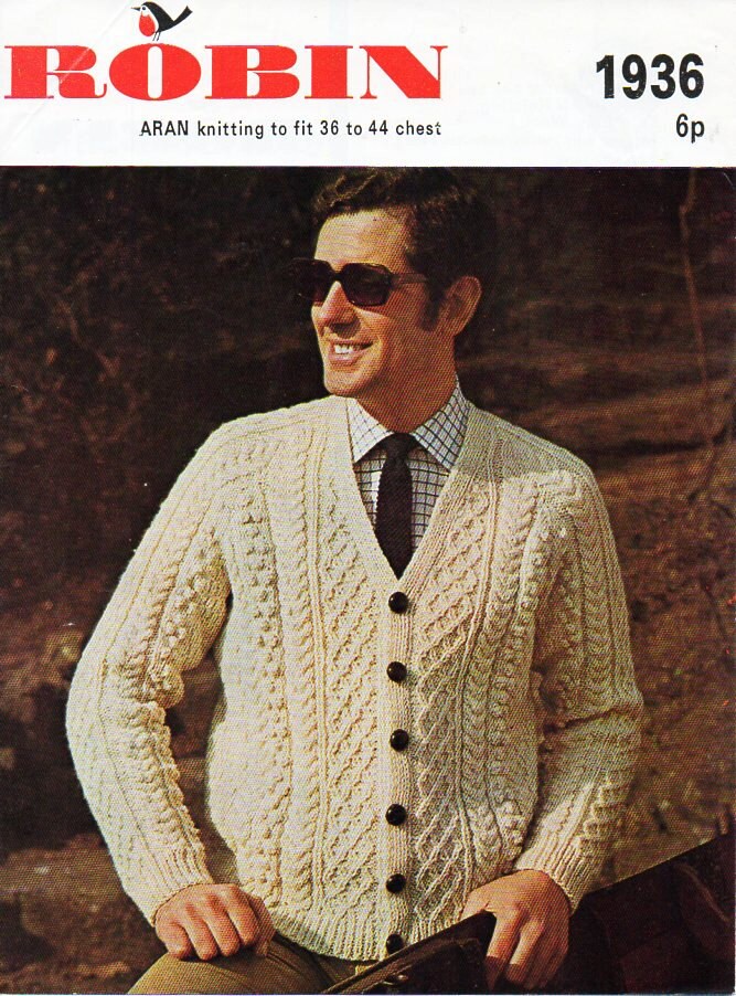 mens aran cardigan knitting patterns
