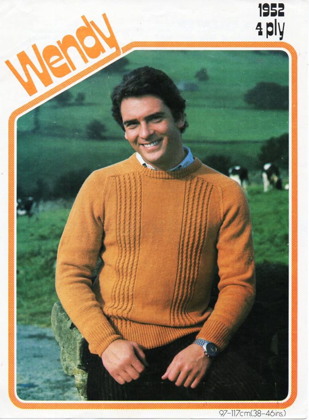 Vintage Mens Sweater Knitting Pattern PDF 4ply Saddle Shoulder Etsy