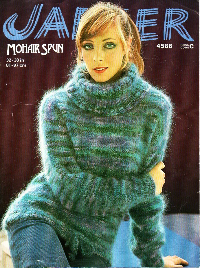 Womens Mohair Polo Neck Sweater 