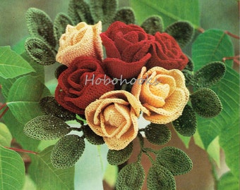 crochet flowers crochet pattern pdf crochet rose sweet peas thread crochet cotton pdf instant download
