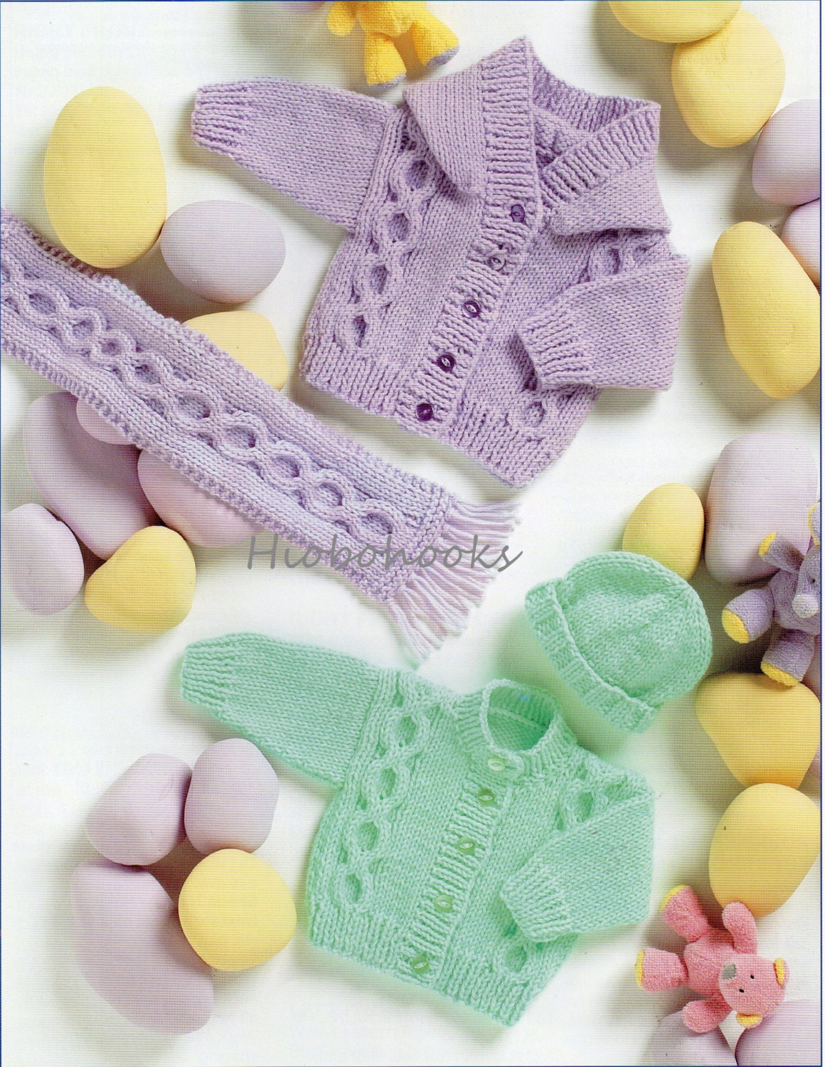 Baby Knitting Patterns Baby Chunky Cardigans Hat Scarf Baby Etsy