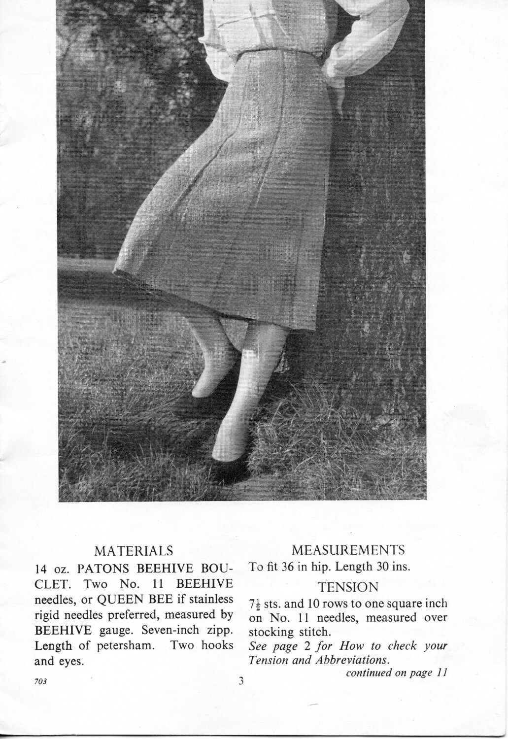 Vintage Womens Skirt Knitting Pattern Pdf Ladies A Line Etsy