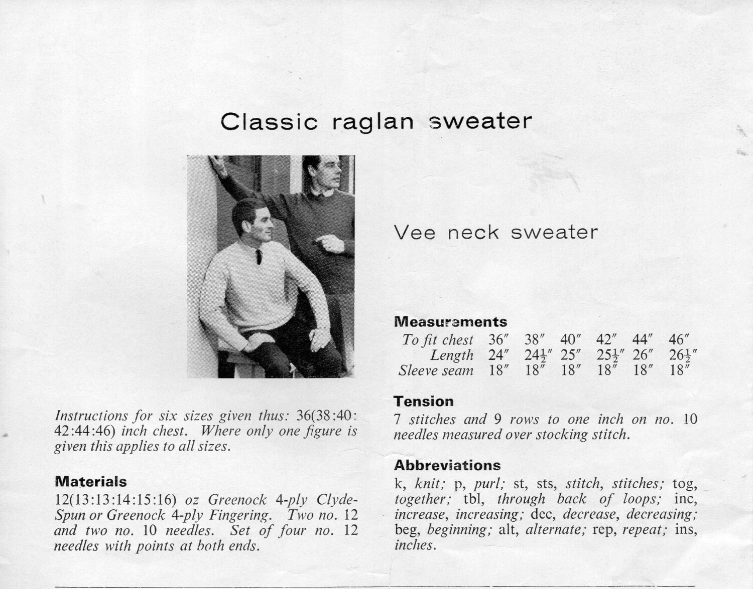 Mens sweaters knitting pattern pdf 4 ply pullovers v neck Etsy
