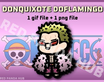 Chibidi - One Piece - Donquixote Doflamingo (1 gif and 1 png)