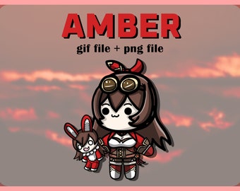Chibi Animation - Genshin Impact - Amber (gif and png)