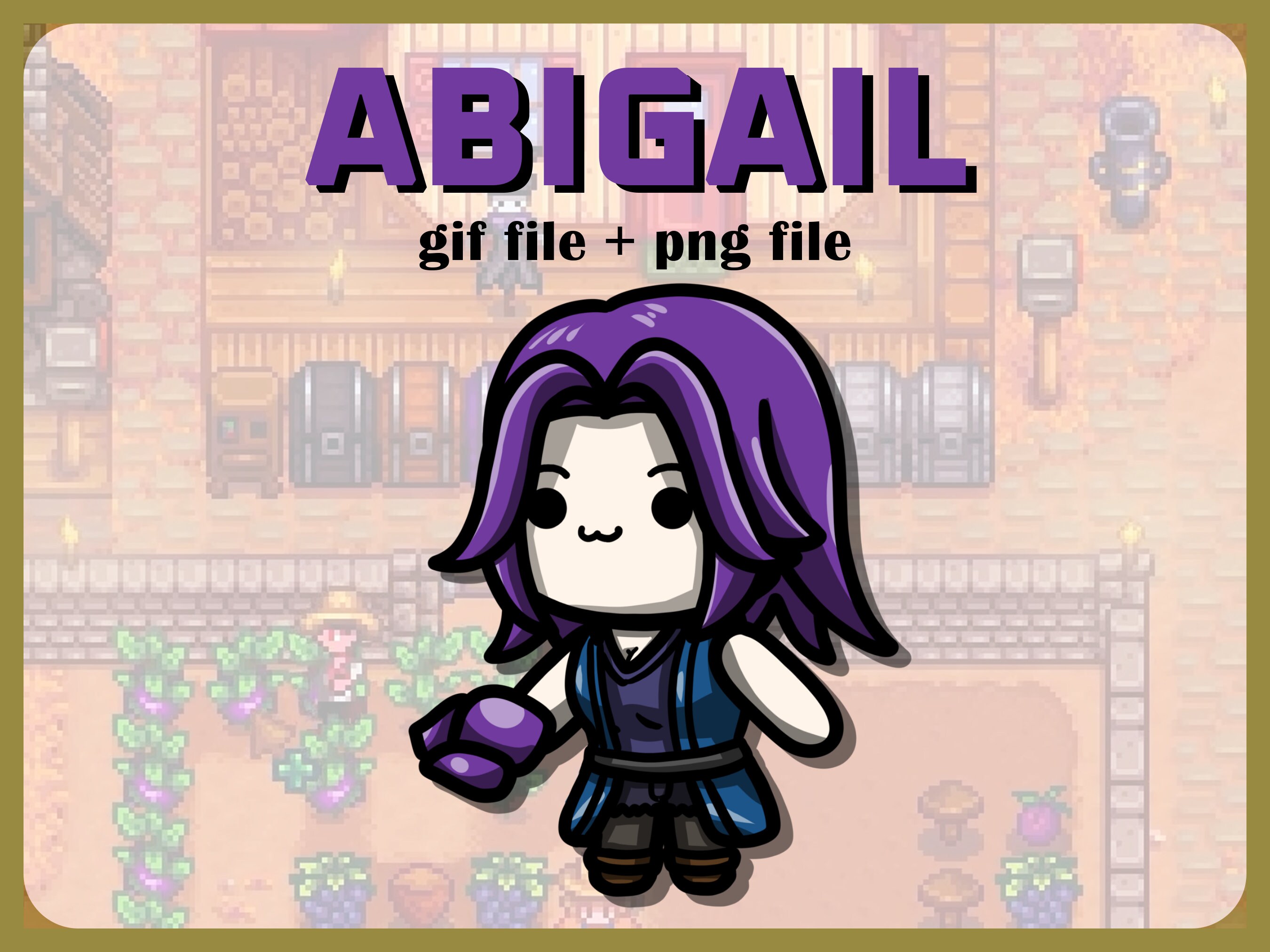 Chibi Animation Stardew Valley Abigail gif and Png - Etsy