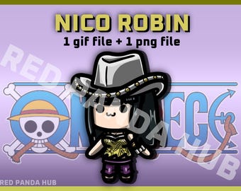 Chibidi - One Piece - Nico Robin (1 gif and 1 png)