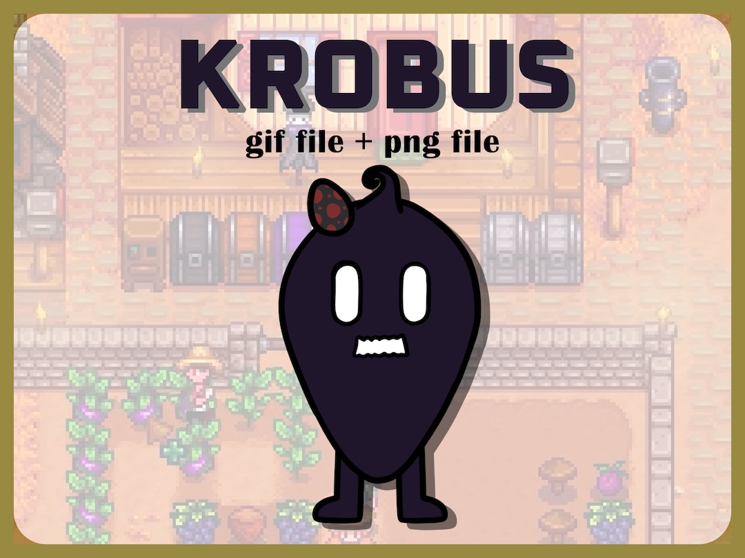 Chibi Animation Stardew Valley Krobus UPDATED gif and Png - Etsy