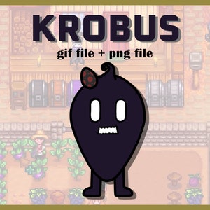 Chibi Animation - Stardew Valley - Krobus UPDATED (gif and png)