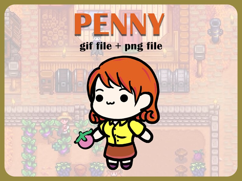 Chibi Animation Stardew Valley Penny gif and Png Etsy