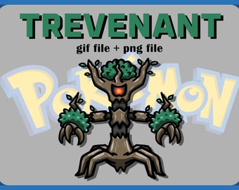 Chibi Animation - Pokemon - Trevenant + Shiny (gif and png)