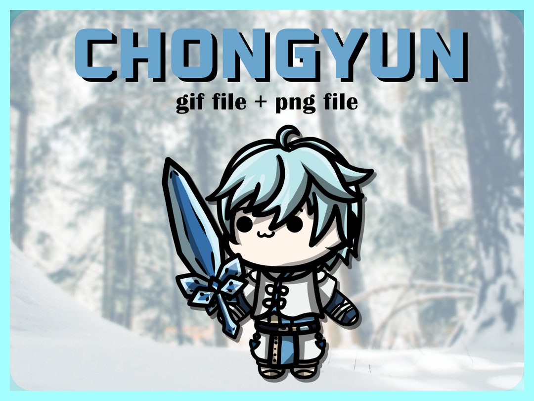 Chibi Animation Genshin Impact Chongyun gif and Png - Etsy