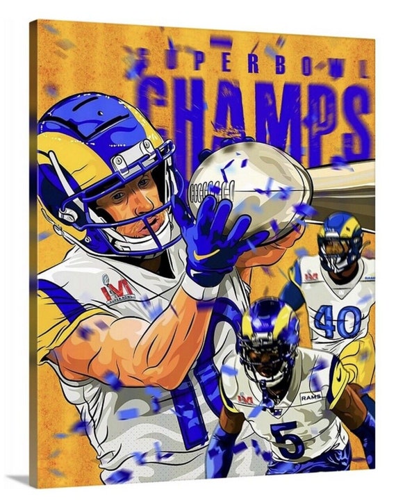 Las Angeles Rams Canvas 16x20 NFL Super Bowl Cham… - image 1